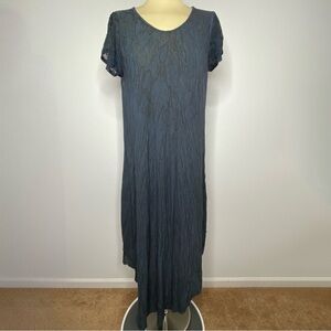 Sakkas Navy Black Dip Dye Dress